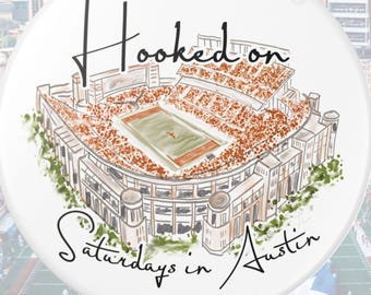 UT Texas Stadium Ornament | Hooked on Saturdays in Austin Ceramic Ornament