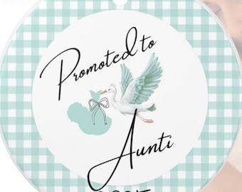 Grandmother Ornament • Baby Announcement Keepsake • Personalized New Aunt Gift