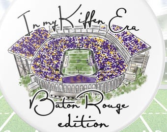 In My Kiffin Era Baton Rouge Edition Ornament | LSU Watercolor Stadium Christmas Ornament