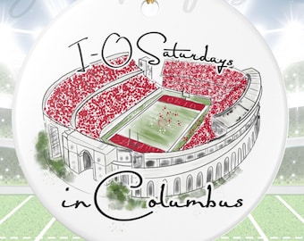 I-O Saturdays in Columbus Ornament | Ohio Stadium Art Keepsake | The Ohio State Gift