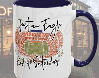 Just an Eagle Kind of Saturday Accent Mug | Football Stadium Coffee Cup