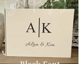Personalized Linen Guest Book, Wedding Guest Book, Sign In Book, Signing Book