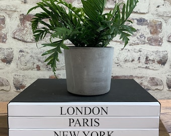 Personalized 3 Book Stack featuring your Favorite Cities, States, Countries, or Unique Map Coordinates