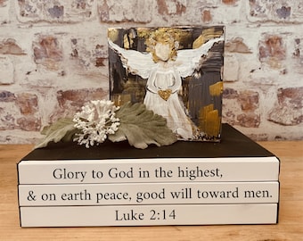 Coffee Table Christmas Book - Glory to God in the Highest, Bookcase Décor, Inspirational Gift, Christmas Gift, Custom Christmas Decor