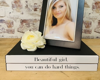 Personalized Coffee Table Books With Quotes, Bookcase Décor, Fashion Designer Books,  Book Stack, Gift for Daughter, Wedding Gift, Baby Gift