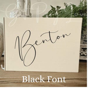 Personalized Linen Guest Book, Wedding Guest Book, Sign In Book, Signing Book