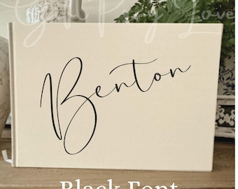 Personalized Linen Guest Book, Wedding Guest Book, Sign In Book, Signing Book