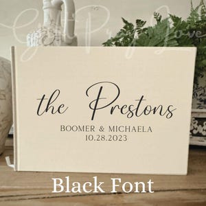 Personalized Linen Guest Book, Wedding Guest Book, Sign In Book, Signing Book