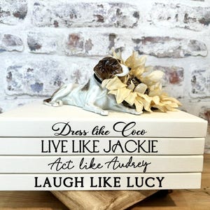 Dress Like Coco Iconic Women Decorative Book Stack: Coco, Jackie, Audrey, Lucy