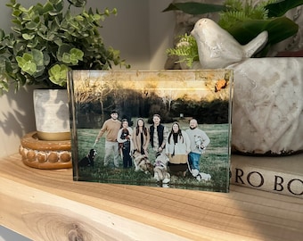 Custom Glass Block Photo Gift - Personalized Home Decor and Keepsake
