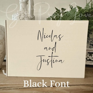 Personalized Linen Guest Book, Wedding Guest Book, Sign In Book, Signing Book