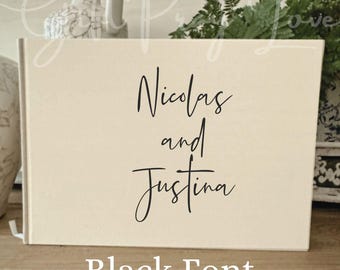 Personalized Linen Guest Book, Wedding Guest Book, Sign In Book, Signing Book