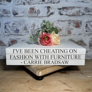 Carrie Bradshaw Quote Book Stack: Coffee Table Decor Books