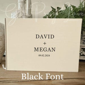 Personalized Linen Guest Book, Wedding Guest Book, Sign In Book, Signing Book