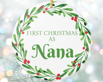 First Christmas Custom Name Ornament | Personalized Grandparent Ornament