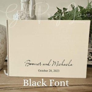 Personalized Linen Guest Book, Wedding Guest Book, Sign In Book, Signing Book