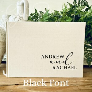 Personalized Linen Guest Book, Wedding Guest Book, Sign In Book, Signing Book