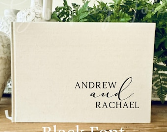 Personalized Linen Guest Book, Wedding Guest Book, Sign In Book, Signing Book