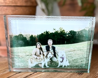 Custom Glass Block Photo Gift - Personalized Home Decor and Keepsake 4 x 6