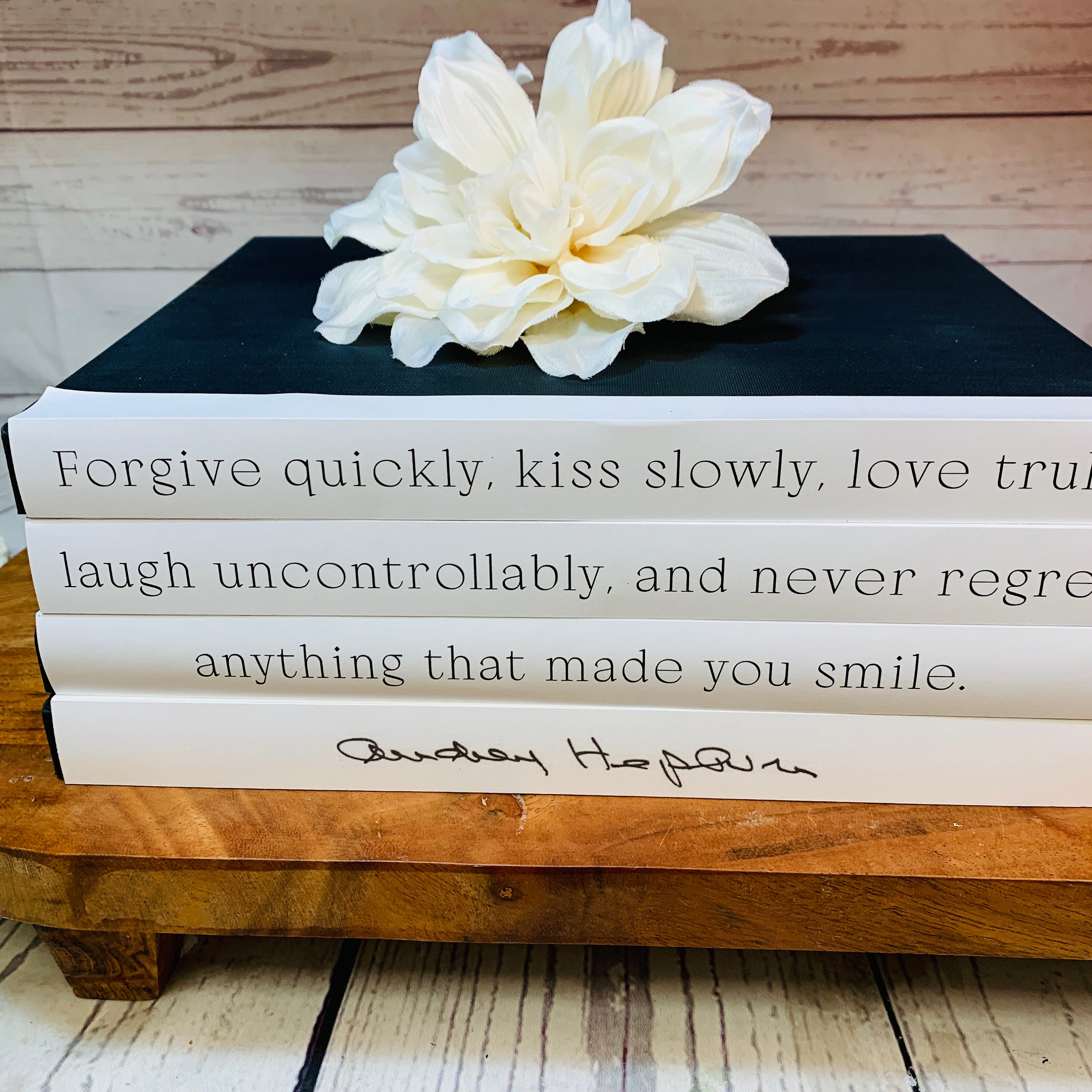 Audrey Hepburn Quote Decorative Designer Coffee Table Books | Etsy