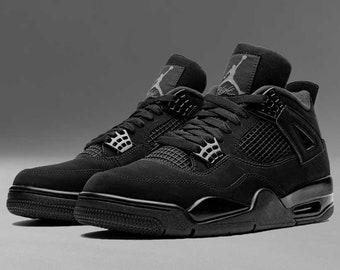 Jordan 4 “Black Cat” Black Light Graphite  For Sale-Sneaker for Men and Women