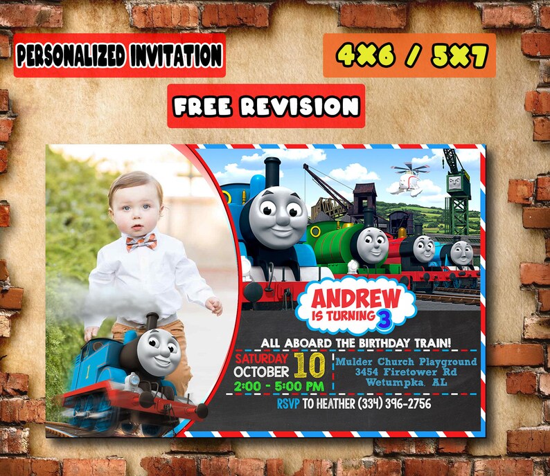 Thomas Train Ticket Printable Birthday Ticket Invitation