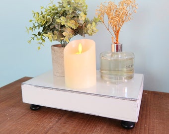 Farmhouse Wood Riser: Rustic Kitchen & Bathroom Decor Stand