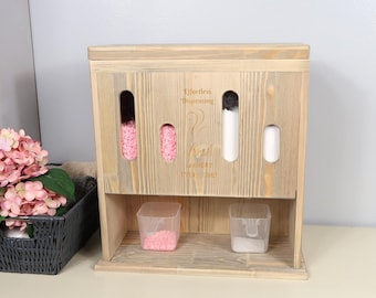 Engraved Laundry Scent Boosters Container, Wall-Mounted Washing Powder Storage Dispenser