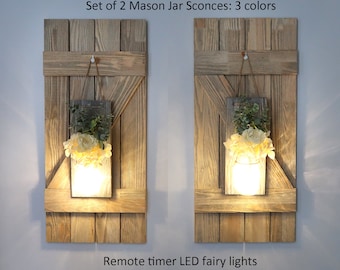 Decorative Shutters Set of 2 – Rustic Farmhouse Window Shutters with Z Pattern