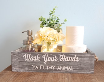 Rustic Farmhouse Toilet Paper Holder Box: Personalized Bathroom Decor