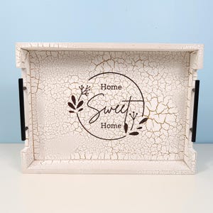 Wood Serving Tray, Engraved Serving Tray with Handles, Custom Wooden Coffee Serving Tray, Personalized Serving tray, Housewarming Gift