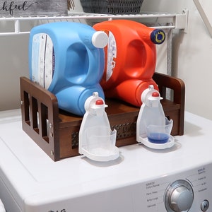 Large Laundry Soap Station, Laundry Detergent Stand, Detergent Drip Catcher, Liquid Detergent Dispenser for Laundry Room Organization image 9