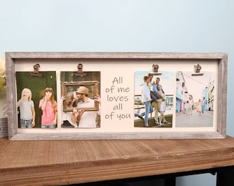 Engraved Wood Picture Frame 4x6: Rustic Family Photo Display