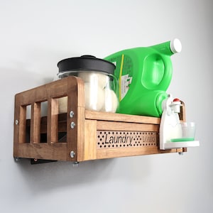 Large Laundry Soap Station, Laundry Detergent Stand, Detergent Drip Catcher, Liquid Detergent Dispenser for Laundry Room Organization