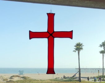 Stained Glass Knights Templar Cross