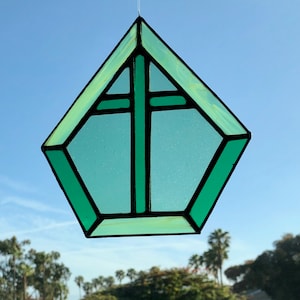 Cross in Pentagonal Window - Green