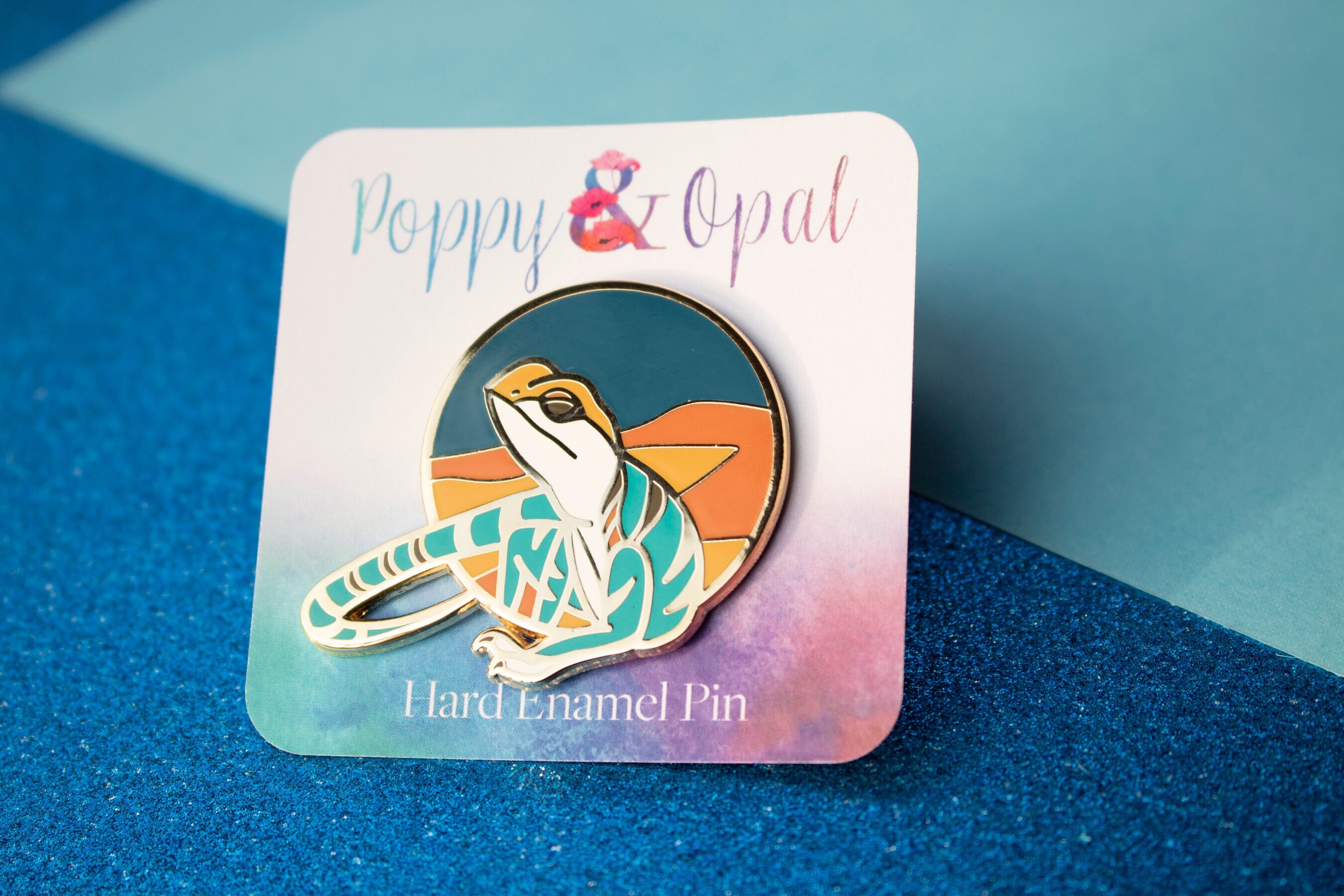 Collared Lizard Hard Enamel Pin | Etsy