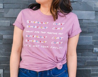 smelly cat friends t shirt