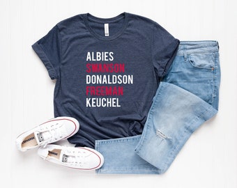 atlanta braves player t shirts