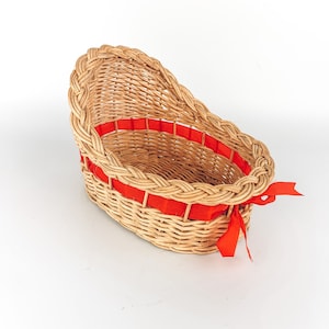 Vintage Wicker Basket | Crib Basinet | Boho Decor | Baby Nursery | Bohemian | Doll | Rattan Swing | Plant | Photo Shoot Prop