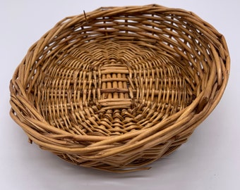 Vintage Wicker Basket Hi Lo | Gift Basket | Wall Basket | Boho Decor | Bohemian Decor | Hanging Basket | Wall Basket Collage