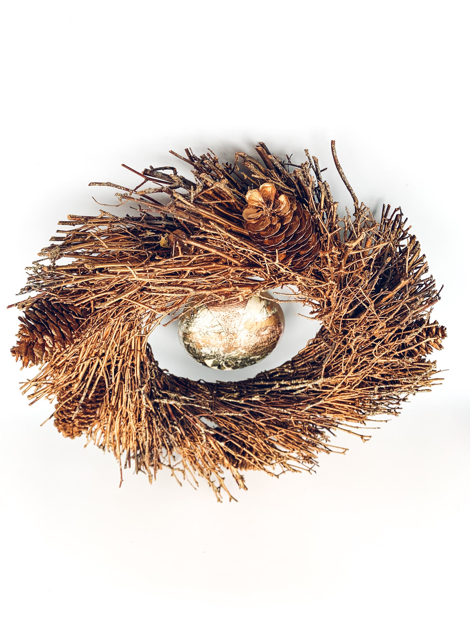 Herbst Vintage Wicker rustikale hängende Kranz Korb Kabine | Etsy