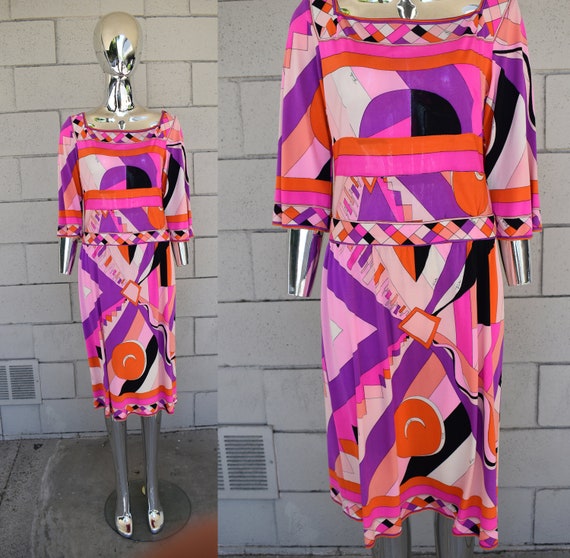 Emilio Pucci 1960s Boatneck shift dress - image 1