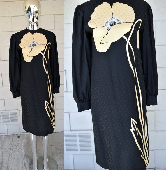 David Hayes Spectacular Floral Print Dress