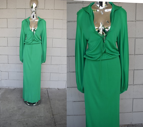 NWT 1970s Halston Studio 54 style Gown