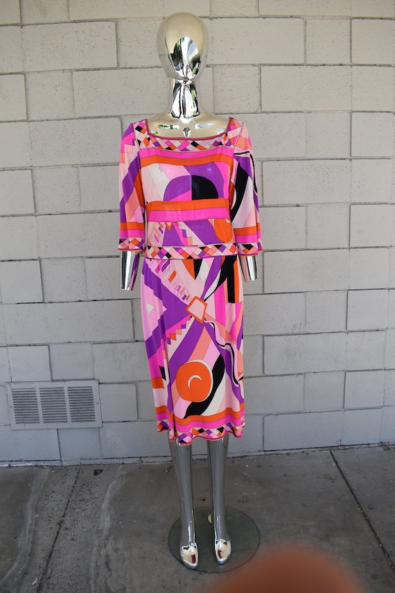 Emilio Pucci 1960s Boatneck Shift Dress - Etsy