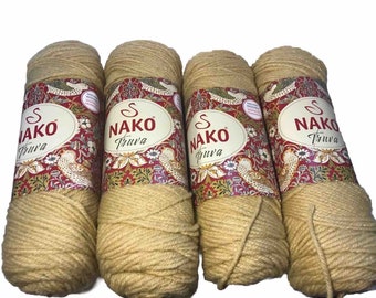 NAKO Truva Yarn Acrylic Worsted Weight 4 Ply 3.5 ounces (212 meters) per skein or 848 meters