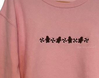 Weihnachtsshirt bestickt, Lebkuchen Shirt, Pfefferminz Shirt, Winter Sweatshirt, Weihnachtspullover, Merry Sweatshirt
