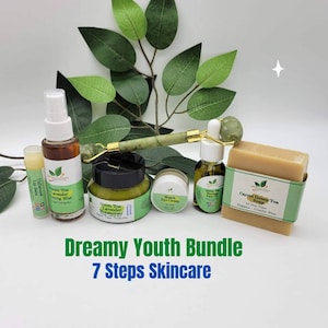 Dreamy Youth Skin Care Bundle - Advance Unscented Glow Skin Set For Ageless Skin, 7 Step  Daily Moisturizing kit Organic-Cruelty Free