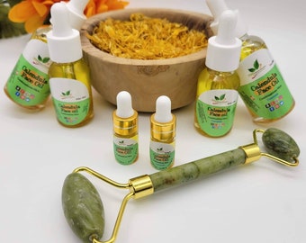 Calendula face oil - facial glowing serum - unclogging  face oil - best improve uneven skin tone